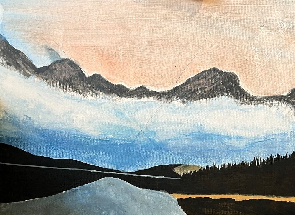 Cliffs And Sky, painting by Camden