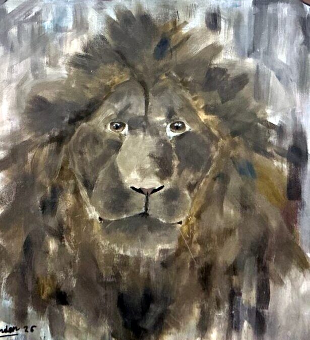 Old Lion, painting by Camden