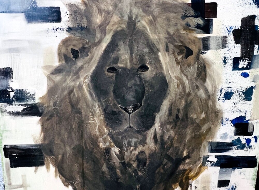 Mane Attraction, painting by Camden