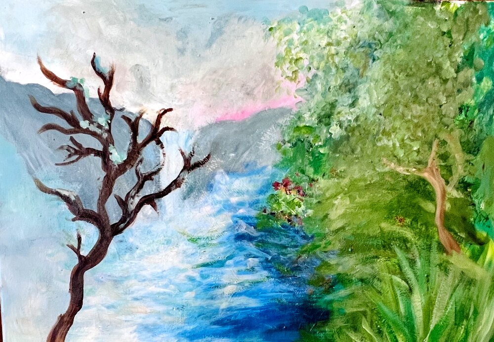 The Waterfall, painting by Camden
